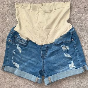 Maternity blue Jean shorts